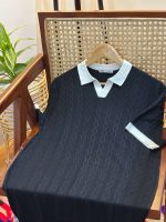 CONTINENTAL BLACK TEXTURED POLO